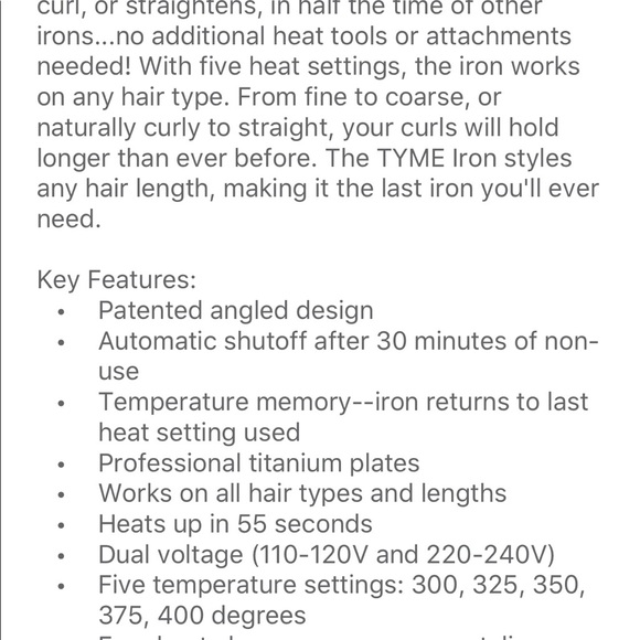 Tyme flat iron - Picture 5 of 5